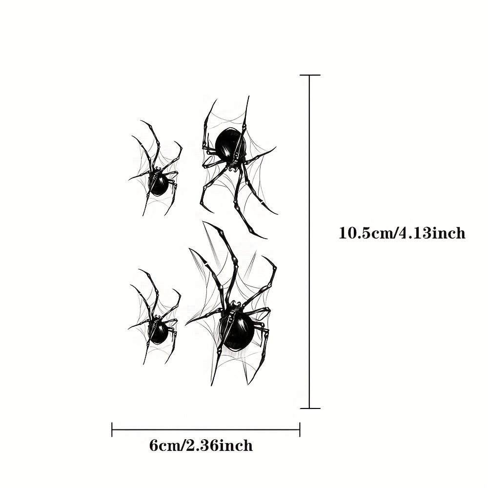 Набор больших переводных тату Паук Шипы