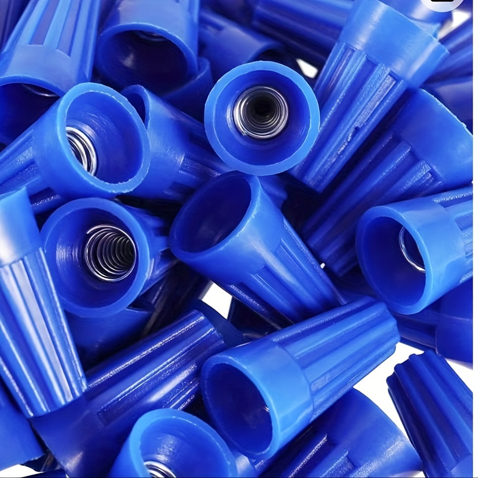100pcs Small Twist On Wire Connectors Nuts 22 14 Awg Blue Electrical Wire  End Connectors Bulk P2 Type Screw Terminals, Don't Miss These Great Deals