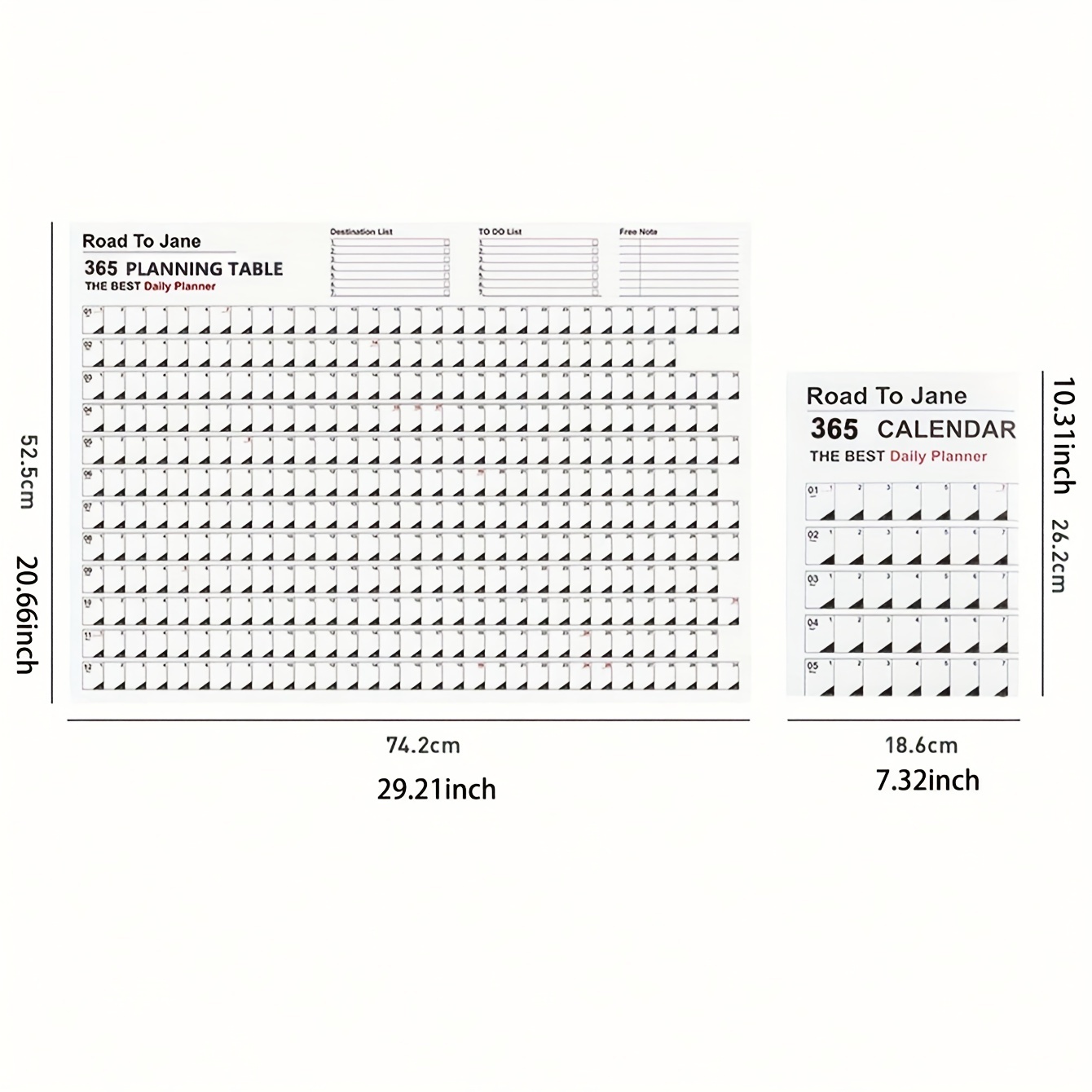 English Version Desk Calendar All Year Creative Planner