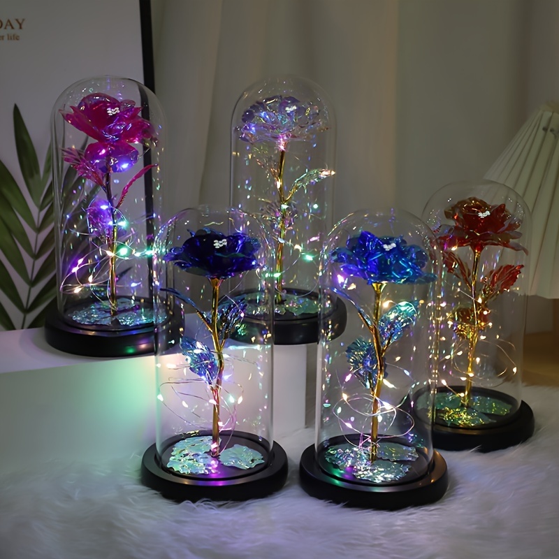 Girasole artificiale in cupola di vetro con striscia di luce a led lampada  di girasole incantata decorazione domestica regali romantici per San  Valentino festa della mamma Birthda