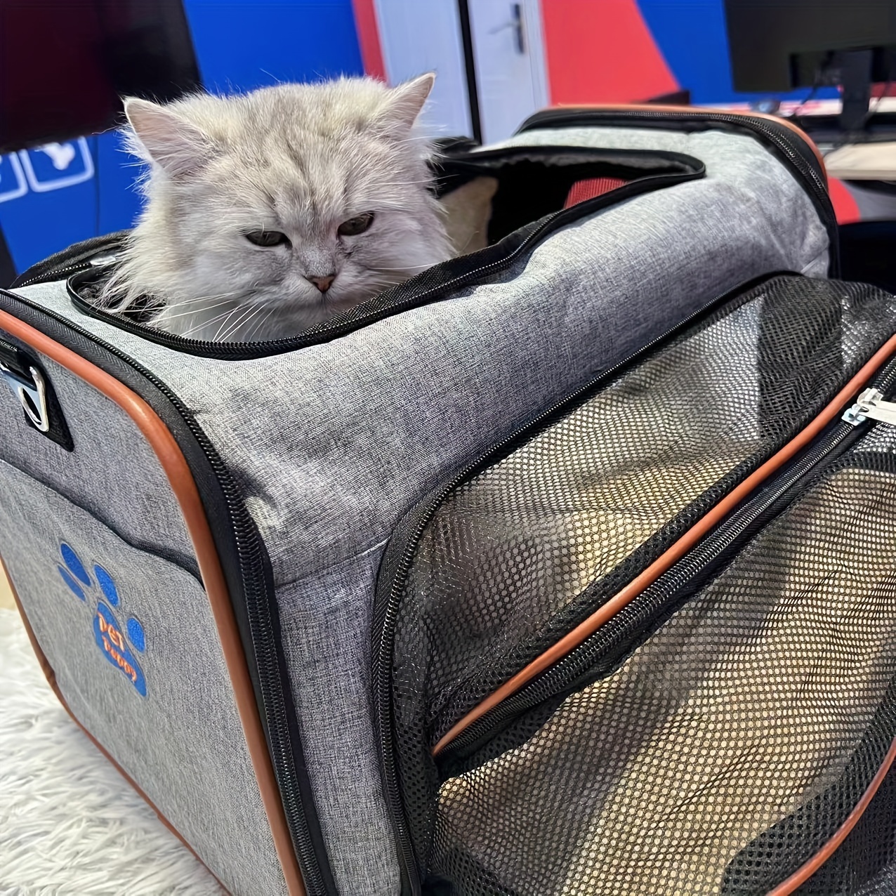 MOV COMPRA MOV cOMPRA Double Layer cat carrier Backpack Removable cat  carrier for 2 cats collapsible Pet carrier for Small Medium cats Dogs