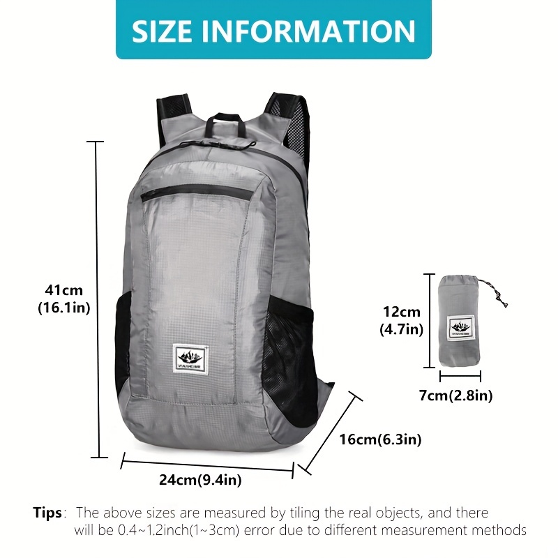 Achat sac à dos de voyage compact et pliable - Gris