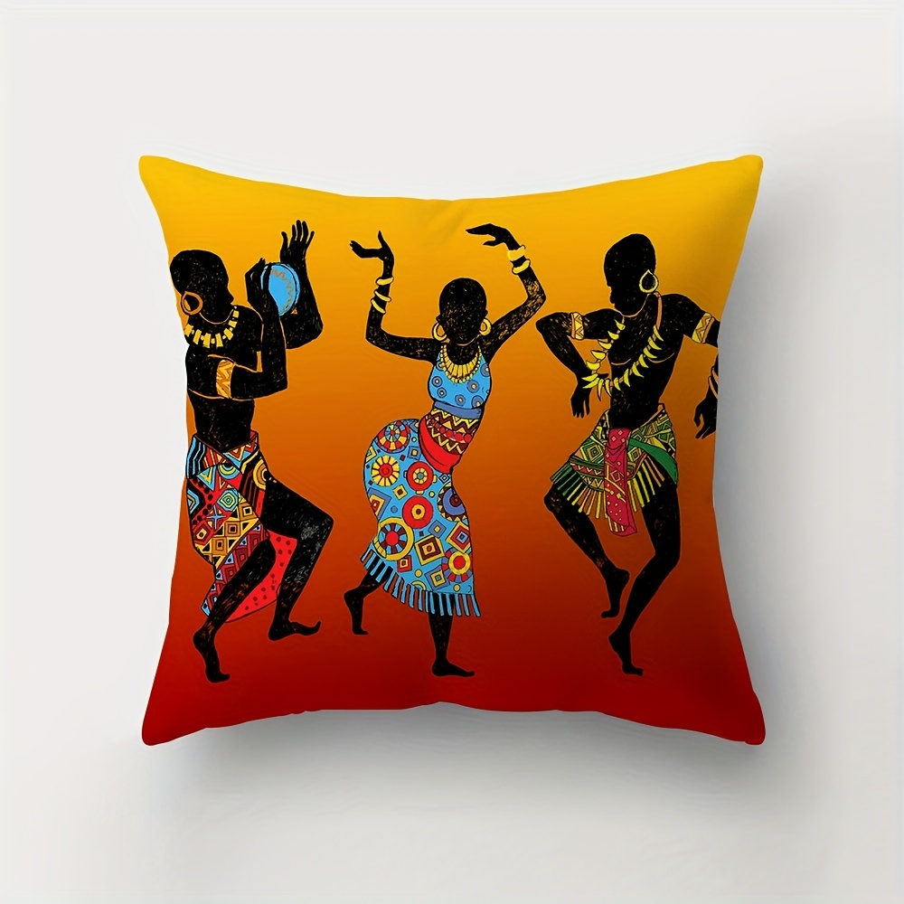 Traditional African Throw Pillow Covers, African Ethnic Tribe Lady Print  Decorative Cushion Covers For Porch Patio Couch Sofa Living Room  Outdoor,,without Pillow Inserts - Temu