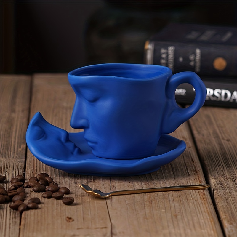 Handmade Ceramic Face Coffee Mug Set Individuality - Temu