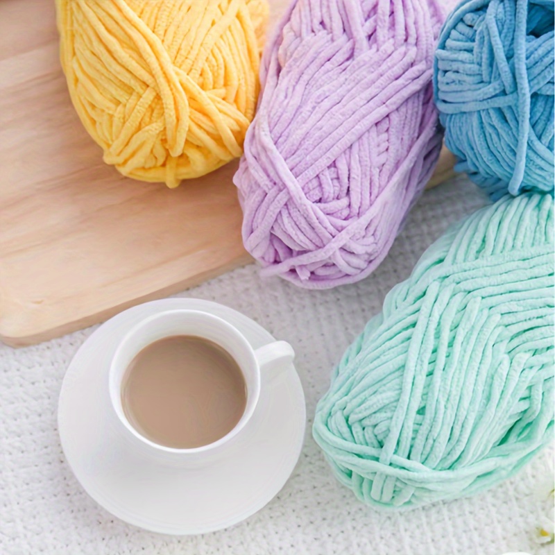 1pc 50g Handmade Knitting Yarn Diy Ice Cream Yarn, Baby Yarn For Knitting  Scarf, Toy, Bag, Thick Thread For Crocheting Shoes