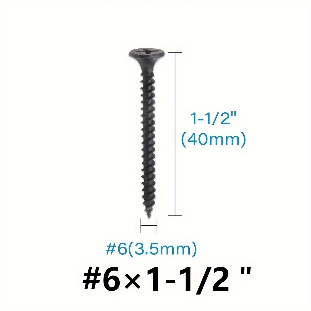 1 1/2 Black Wood Screw