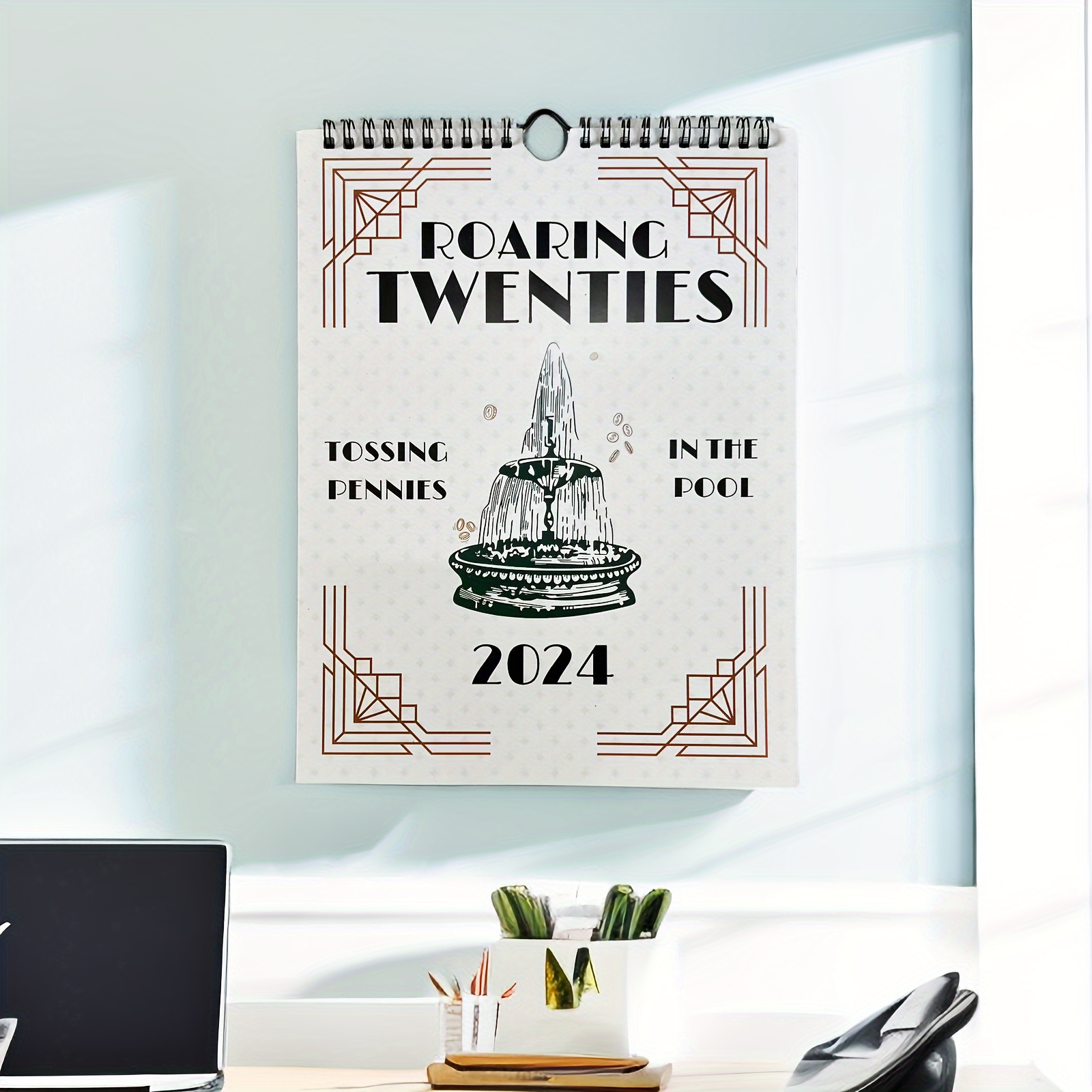Artistic 2024 Roaring Twenties Calendar Wall Calendar Family - Temu