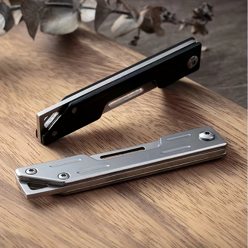 1pc Mini Stainless Steel Fruit Folding Knife Compact Multi