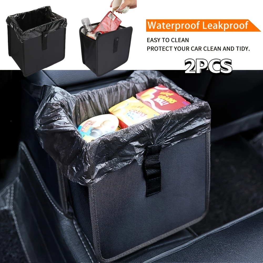 Collapsible Black Car Trash Pack Trash Bag Rubbish Waste Bin - Temu