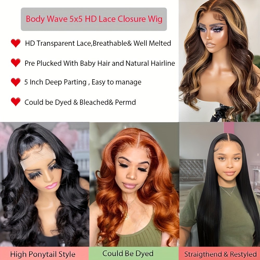 Lace front wigs clearance with 5 inch parting