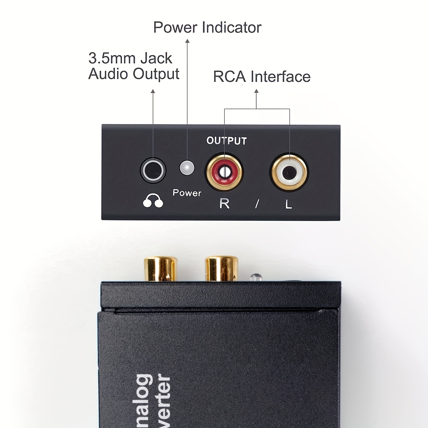 Convertisseur audio numérique vers analogique, dac numérique Spdif optique  vers analogique L / r Rca et 3,5 mm aux stéréo Au