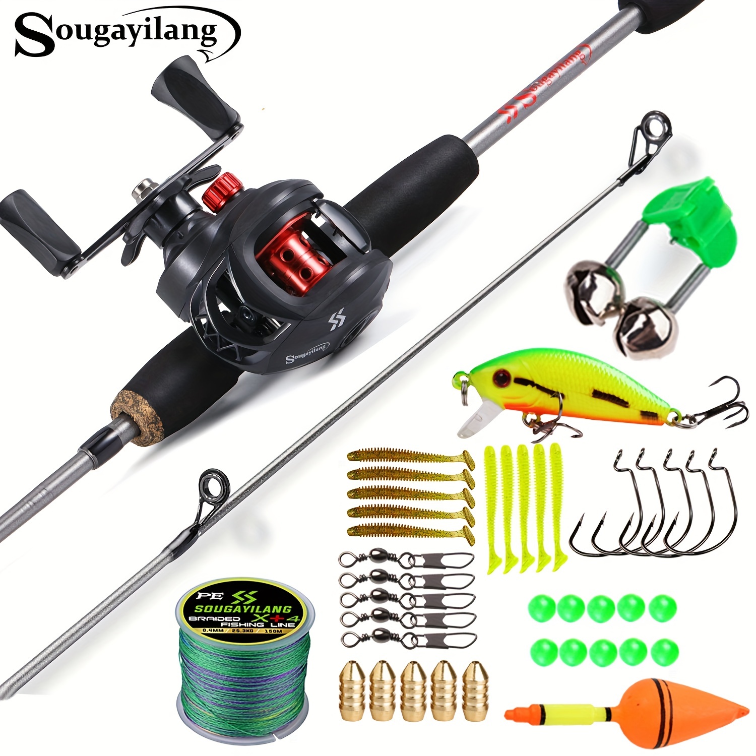 Sougayilang Long Handle Spinning/casting Fishing Rod (7'ft) - Temu Canada