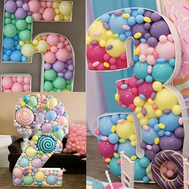 3FT Large Marquee Numbers - Easy to Assemble Number 0 Balloon Frame -  Mosaic Numbers For Balloons - Ideal Paper Mache Numbers for Birthday  Decorations