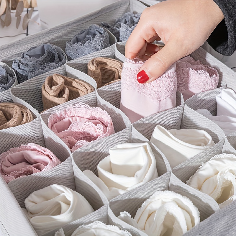 Foldable Underwear Clothes Storage Box - 24 Grids