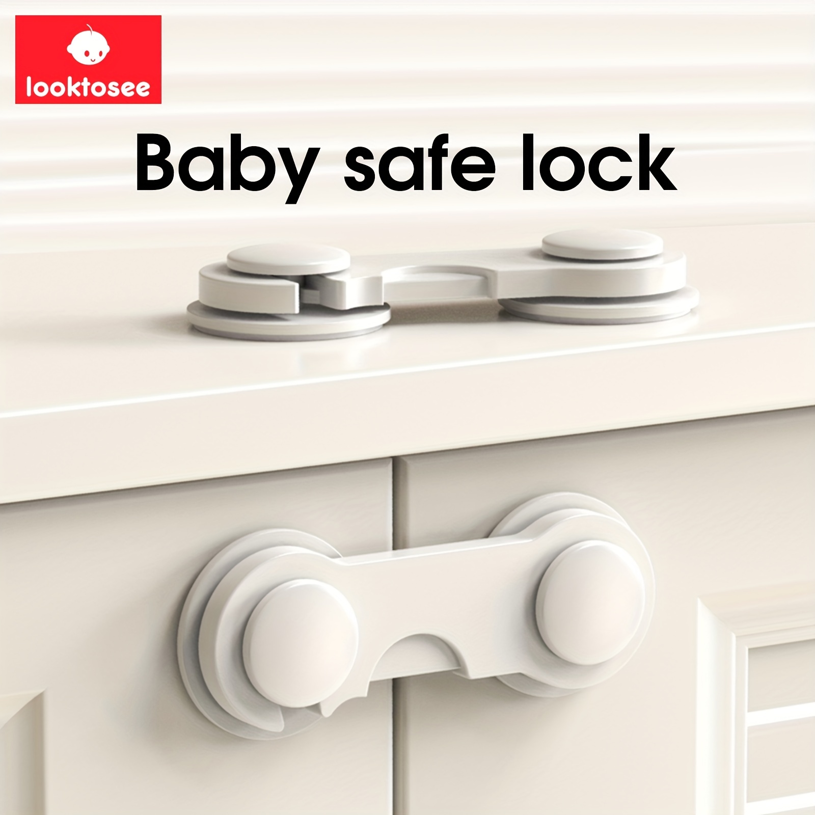 6-Pack Child Proof Locks for Cabinet Doors, Pantry, Closet, Wardrobe,  Cupboard, Drawers - 3M - No Drilling - Child Safety Locks for Cabinets and