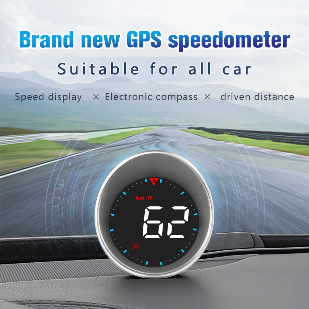 Digital Gps Speedometer, Speed Mph Or Speed Km/h Car Universal Hud Head Up  Display, Compass Driving Direction,fatigue Driving Reminder Overspeed Alarm  - Temu United Kingdom