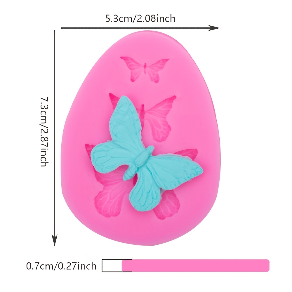  2 pcs Butterfly Silicone Molds,Mini Butterfly Fondant Chocolate  Baking Mold Tool for Cake Decorating Polymer Clay, Wax, DIY Sugar Crafts :  Arts, Crafts & Sewing