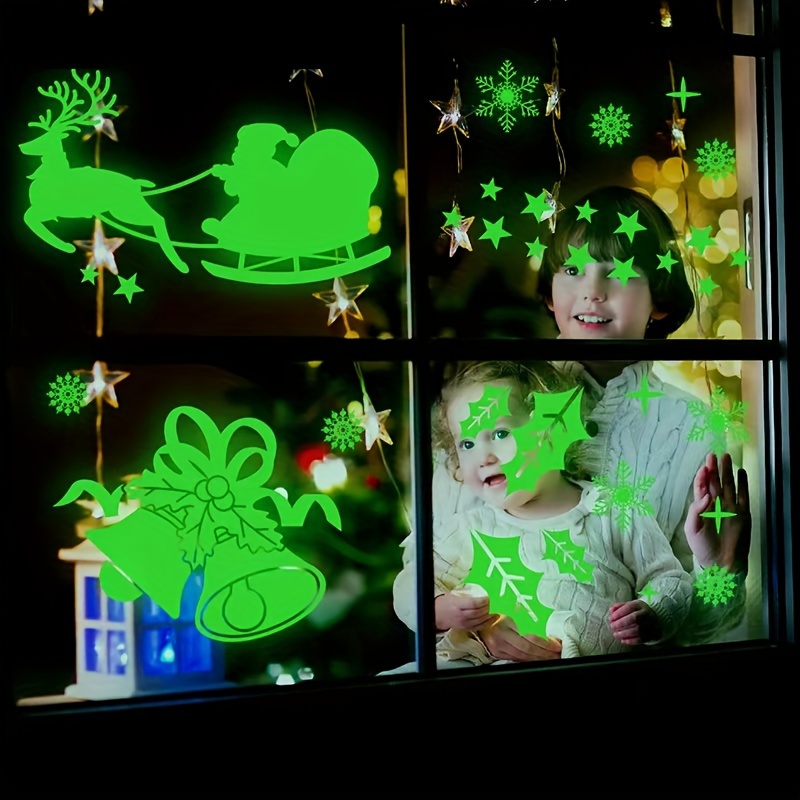 Christmas Decorations Snow Stickers No Glue Glass Window - Temu Austria