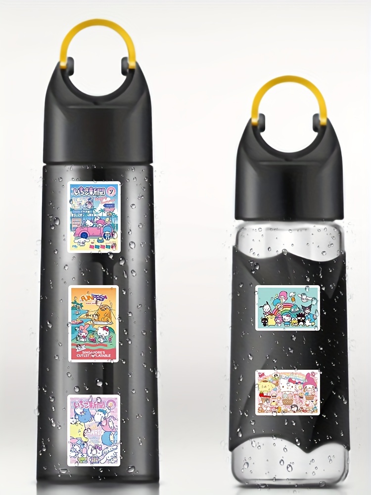 Sanrio Hello Kitty & Friends Plastic Water Bottle With Sticker Set