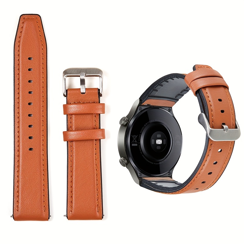 Correa De Cuero Vintage Leather Para Huawei Watch Fit 2 Marrón con