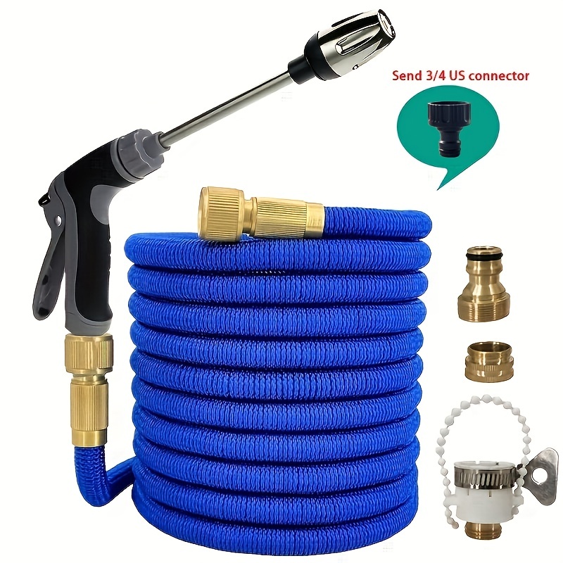 Sharpex Hose Trolley with 30MT Hose Pipe and 8 Pattern Nozzle,Use for  Garden, Car Wash, Floor Clean, Pet Bath, Easy to Connect (Multicolor)