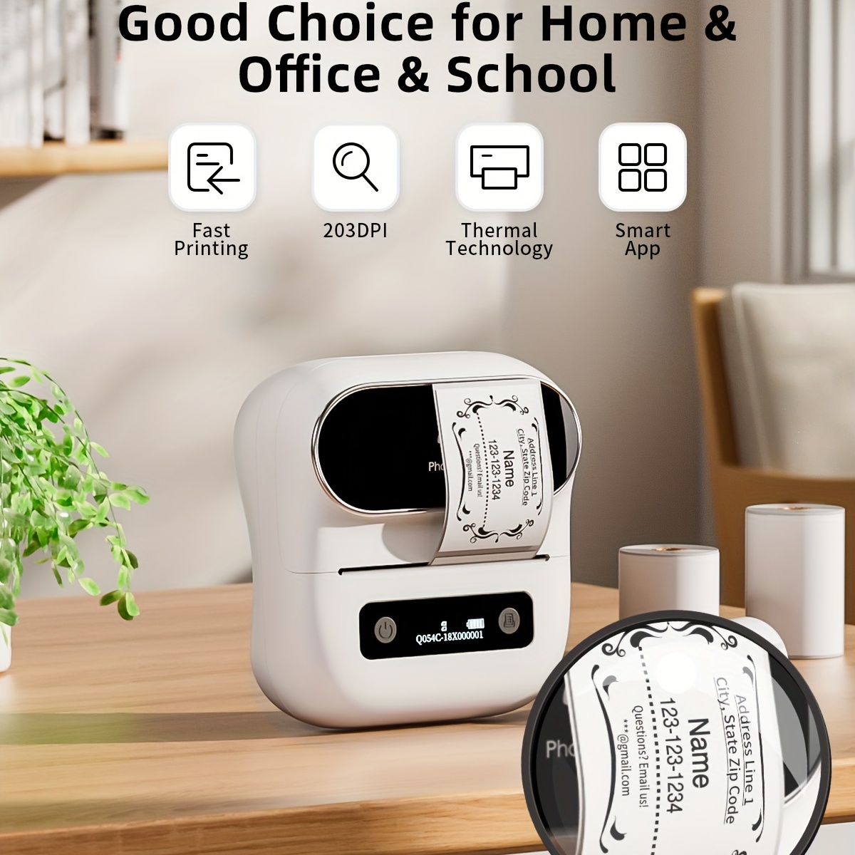 M220 Label Maker Bluetooth Sticker Machine Barcode Label Printer