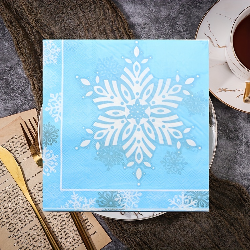 Christmas Snowflake Dinnerware Set - Paper Plate, Cups, And Lunch Napkins  For Wedding, Birthday, Baby Shower, And Bridal Party Decoration - Festive  Table Decor And Party Supplies - Temu