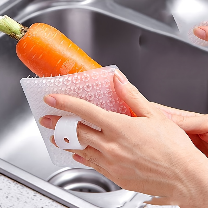 Finger Sleeve Fruit And Vegetable Brush - Temu