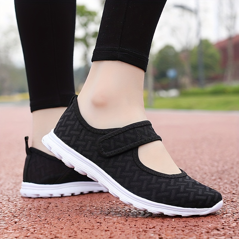 Mesh Hook & Loop Walking Shoes Backless Anti Slip Casual Sneakers Women's