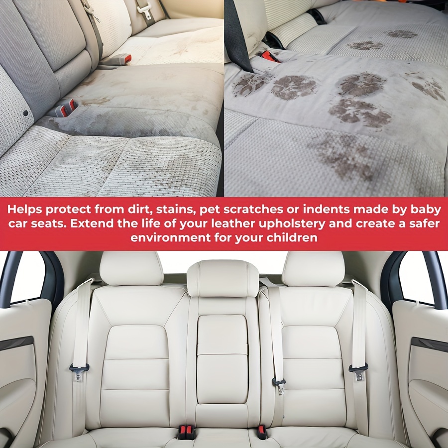 Car Seat Protector, Large Car Seat Protector Seat With The Thickest Padding  And Anti-slip Net Pocket Car Seat Cushion Suv - Temu