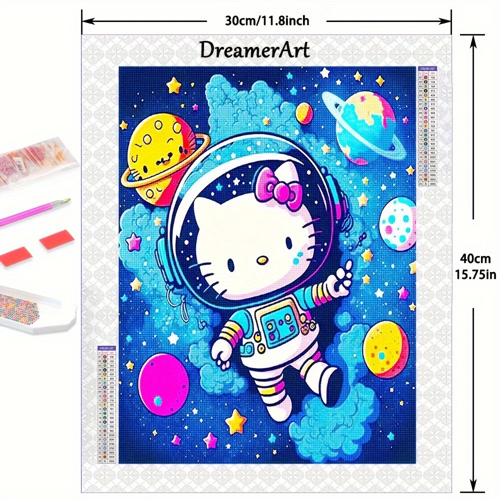 Diamond Painting Kit Astronaut Full Diamond Mosaic 5d Diy - Temu
