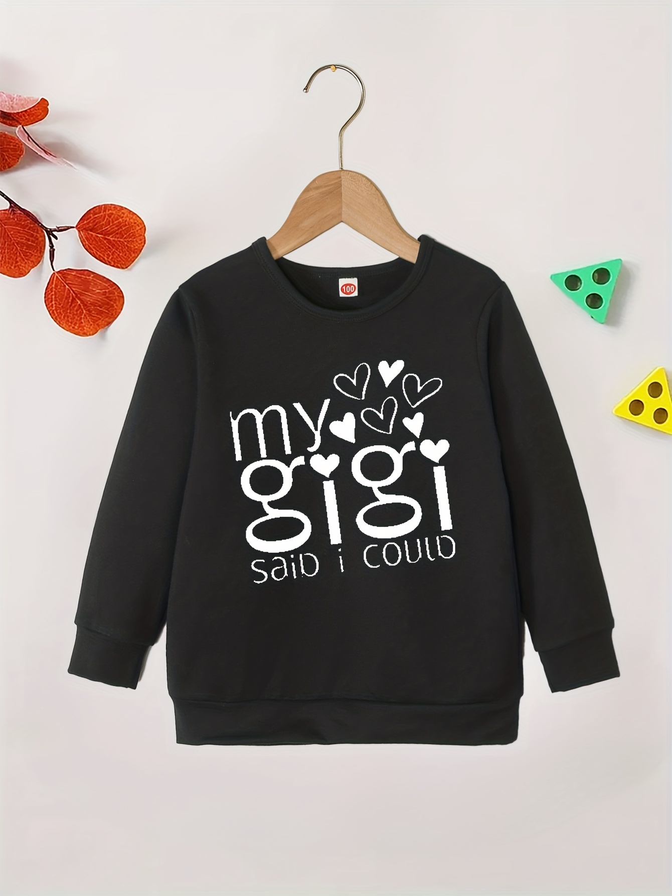 Toddlers Girls Casual Fashion Sweatshirt Crew Neck Heart - Temu United Arab  Emirates