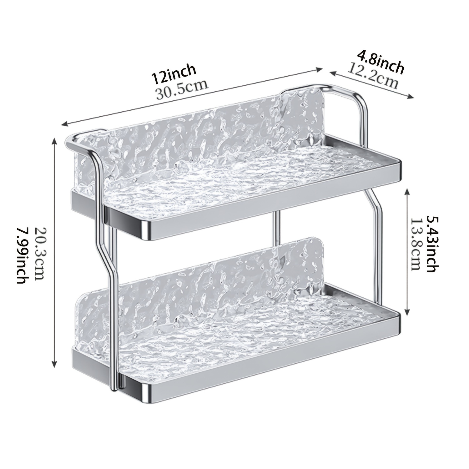 Dyiom Bathroom Counter Organizer Rack with Toiletries Basket, 2-Tier Stainless Steel Toothpaste Holder