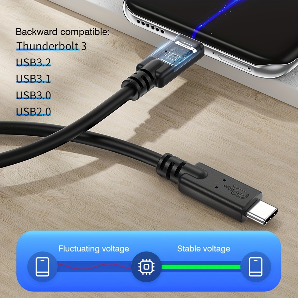  Rixmie 240W 20Gbps Data Transfer USB-C to USB-C Cable