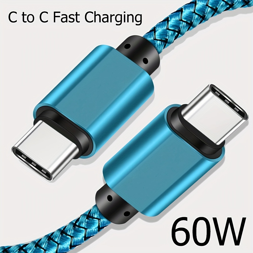 Cable USB tipo C de carga rápida, pack Sweguard de 2 unidades (6.6 pies de  largo), cable para cargador USB-A a USB-C, cable trenzado de nailon para