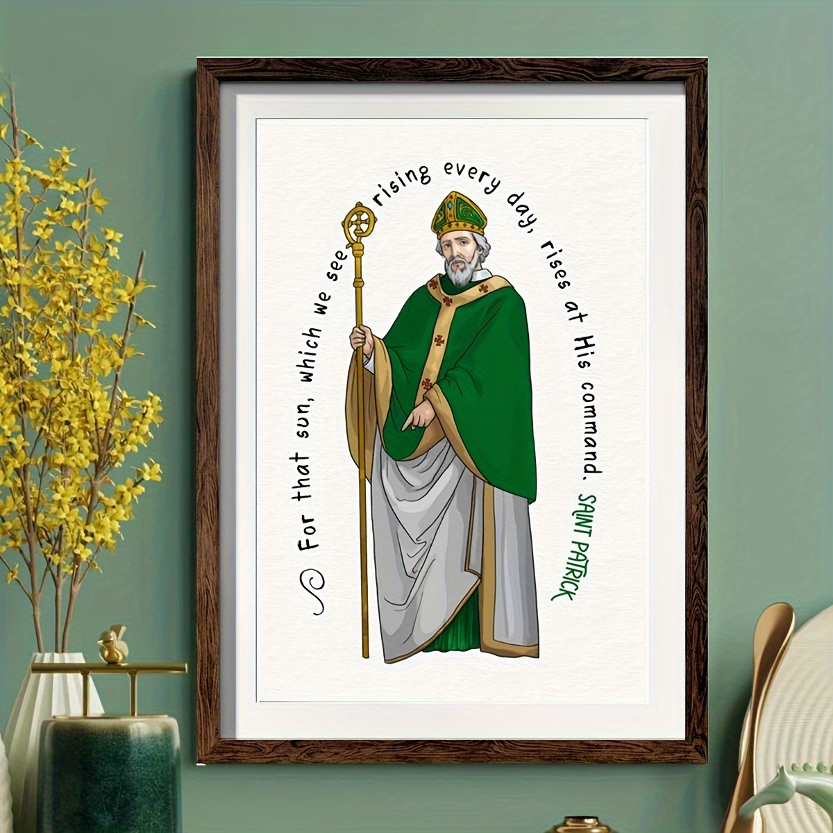 San Miguel Arcángel Sin Marco Impresión de imagen Listo para ser enmarcado  Arte de pared cristiano católico Decoración del hogar Arte religioso San