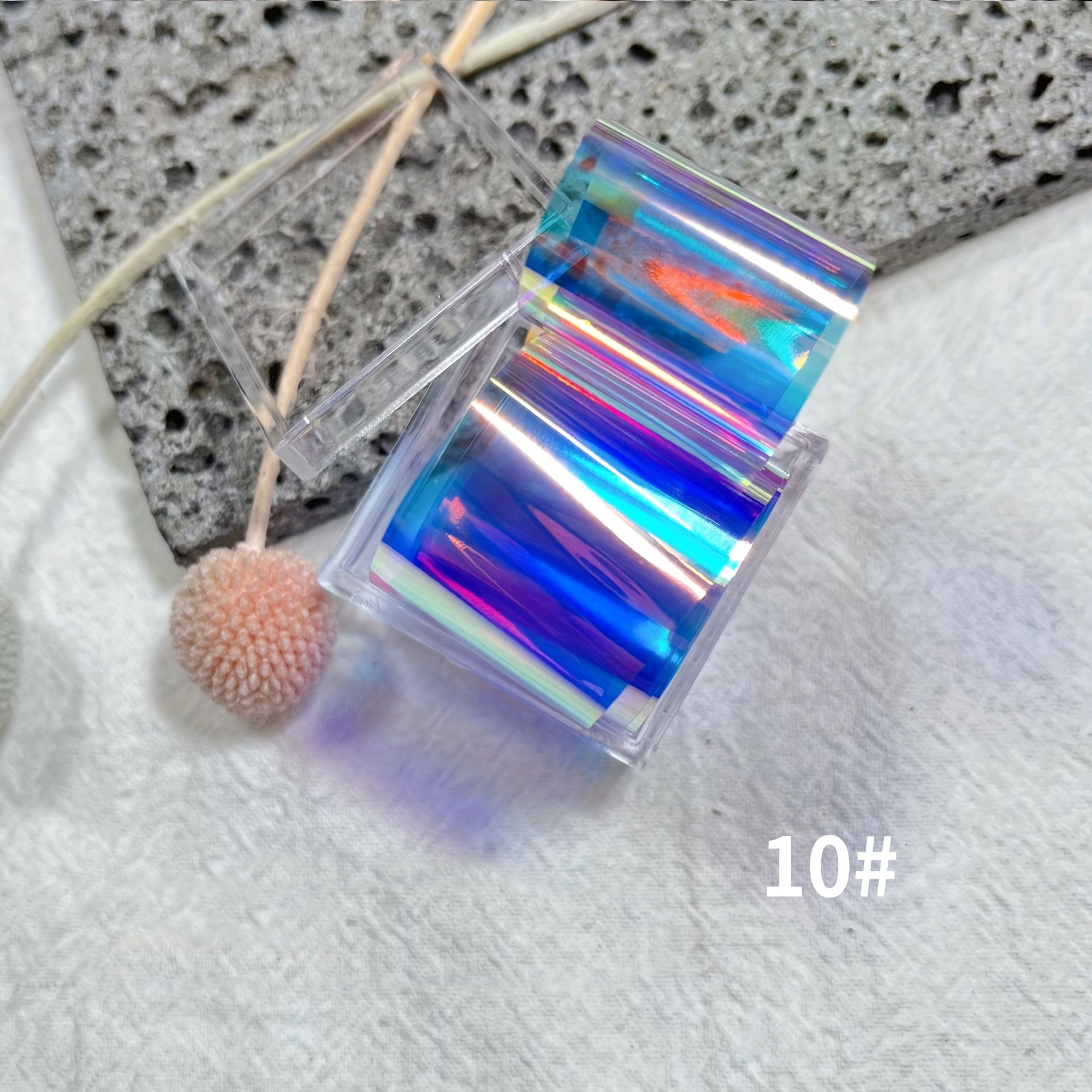 5pcs Aurora Nails Glass Foil Film Sticker Cellophane Paper 5×20cm Large  Nail Foil Korean Nail Trend Design Ice Cube Manicure Decoration Laser  Jewelry