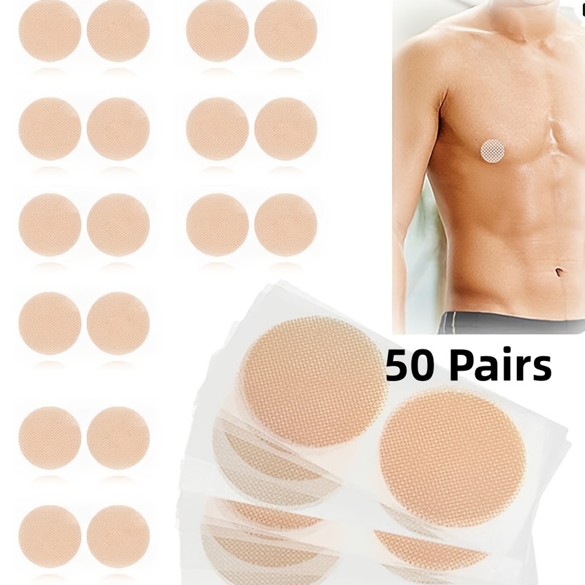 

Disposable Breast Patch For Men, Summer Breast Patch, Invisible Ultra-thin Anti-bulge Nipple Stickers, Sports Fitness Running Anti-friction Nipple Patch, 50 Pairs
