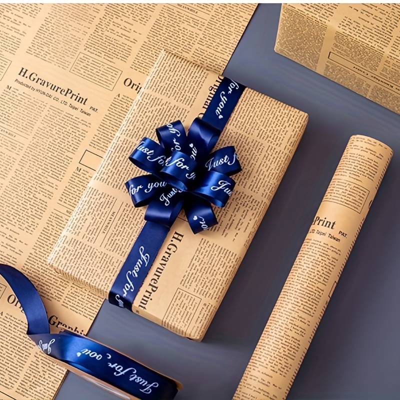 5pcs Newspaper Design Gift Wrapping Paper
