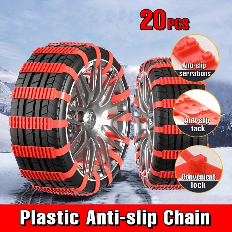 2PCS Universal TPU Anti-Skid Chains Snow Tire Wheel Chains Car