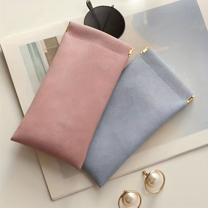 2pcs Unisex Sunglasses Storage Bag, Automatic Closing Box