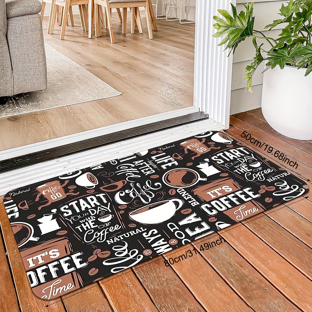 Kitchen Mat Coffee Kitchen Rug Doormat Anti Slip Home Living Room Bedr