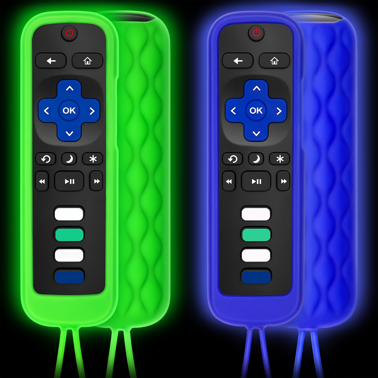 1 Set Glow In The Dark Universal Silicone Remote Control Cover