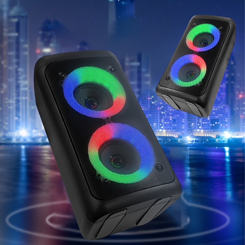 Haut-parleur LT-5313 Bluetooth sans fil avec lumière LED colorée et micro  sans fil. 