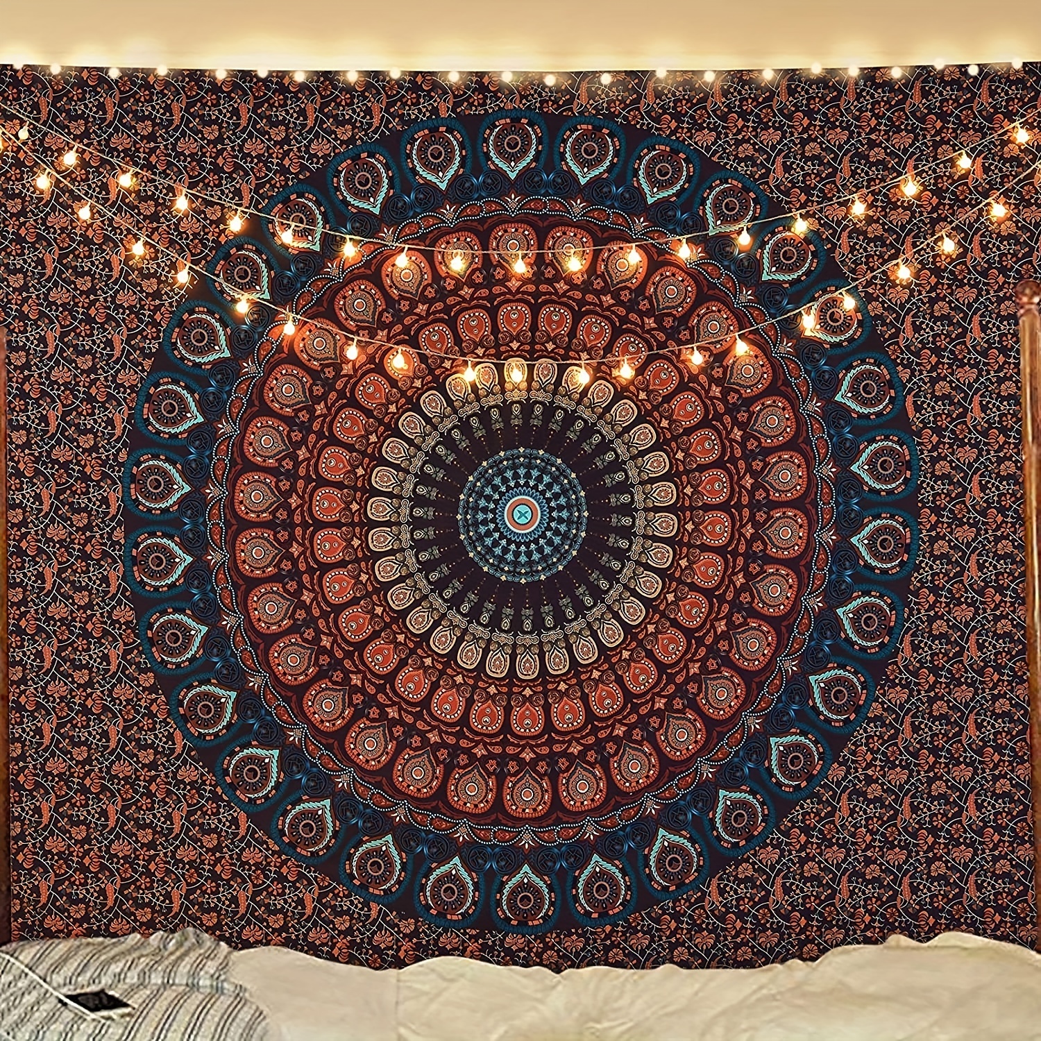 Bohemian Aesthetic Tapestry Creative Wall Hanging Graphic - Temu