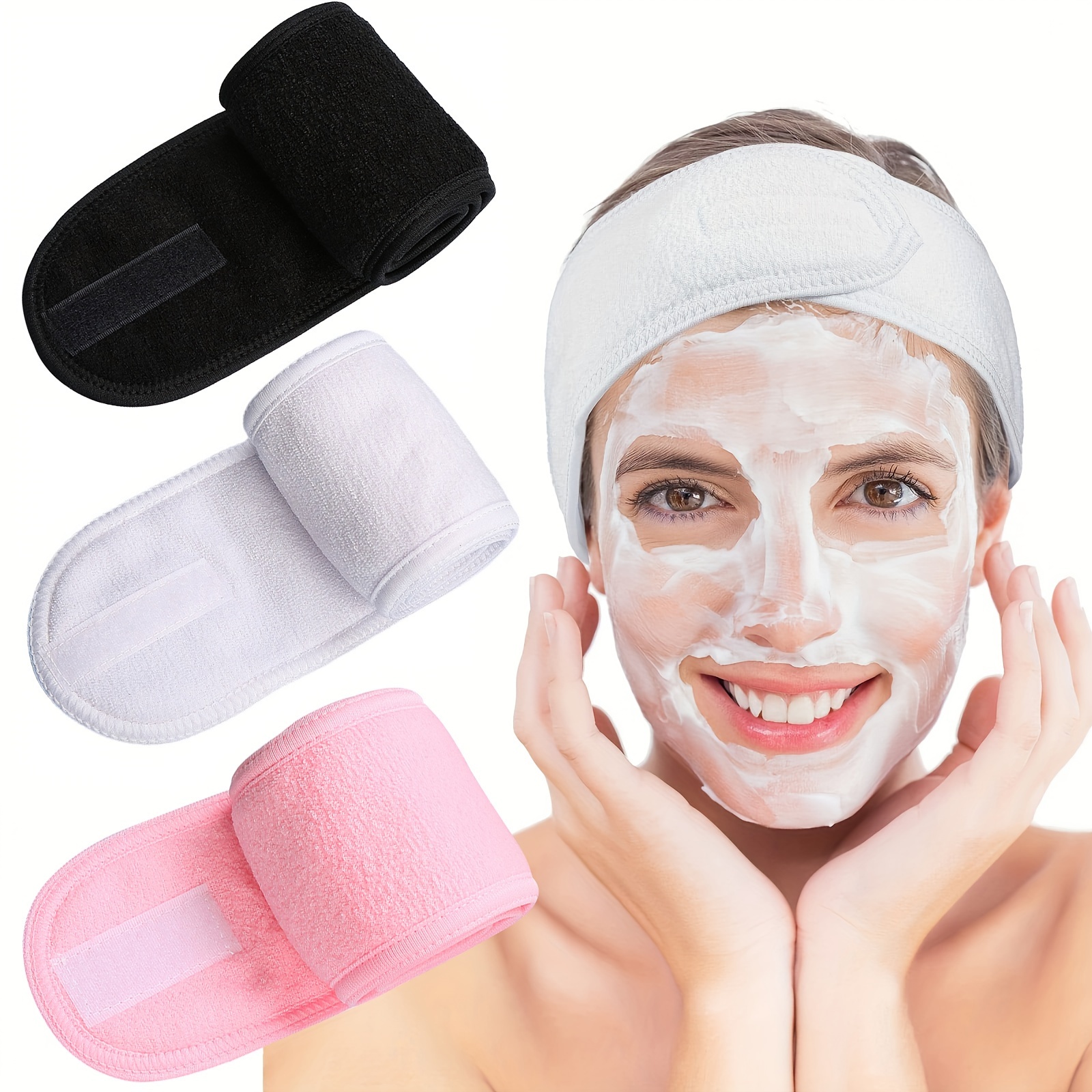3 toallas para la cabeza facial de spa para lavarse la cara