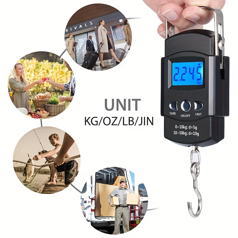 Electronic Portable Hand Scale Mini Luggage Scale With Ruler - Temu