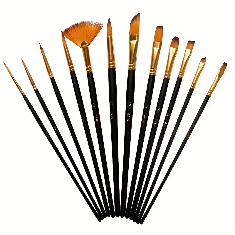 Artist paint brush set nylon hair watercolor acrylic oil painting