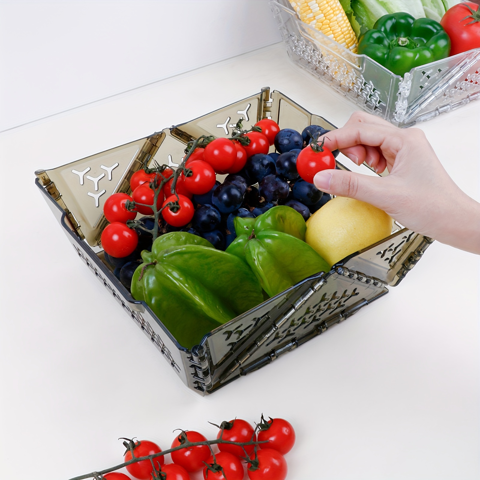 Foldable Fruit Vegetable Washing Basket portable Folding - Temu