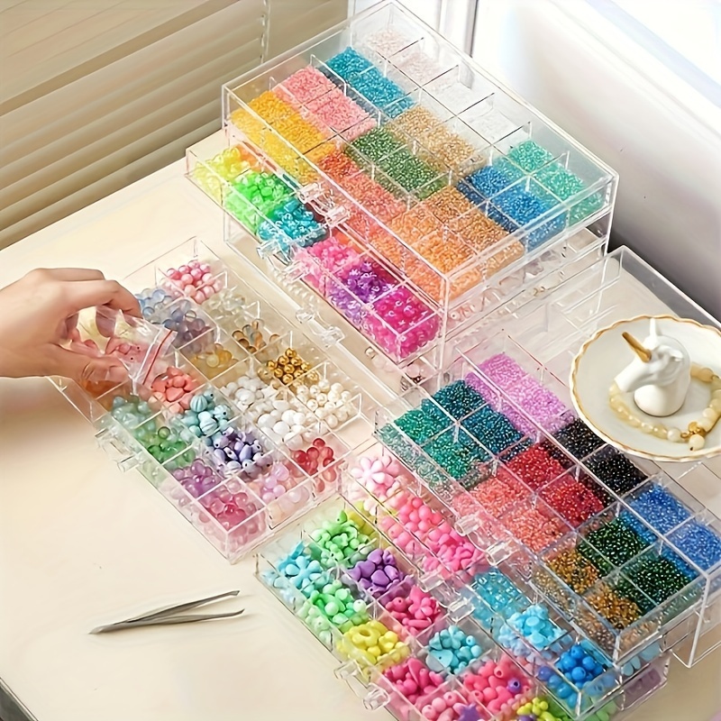 Beads Jewelry Storage Display Box Multi layer Diy Plastic - Temu